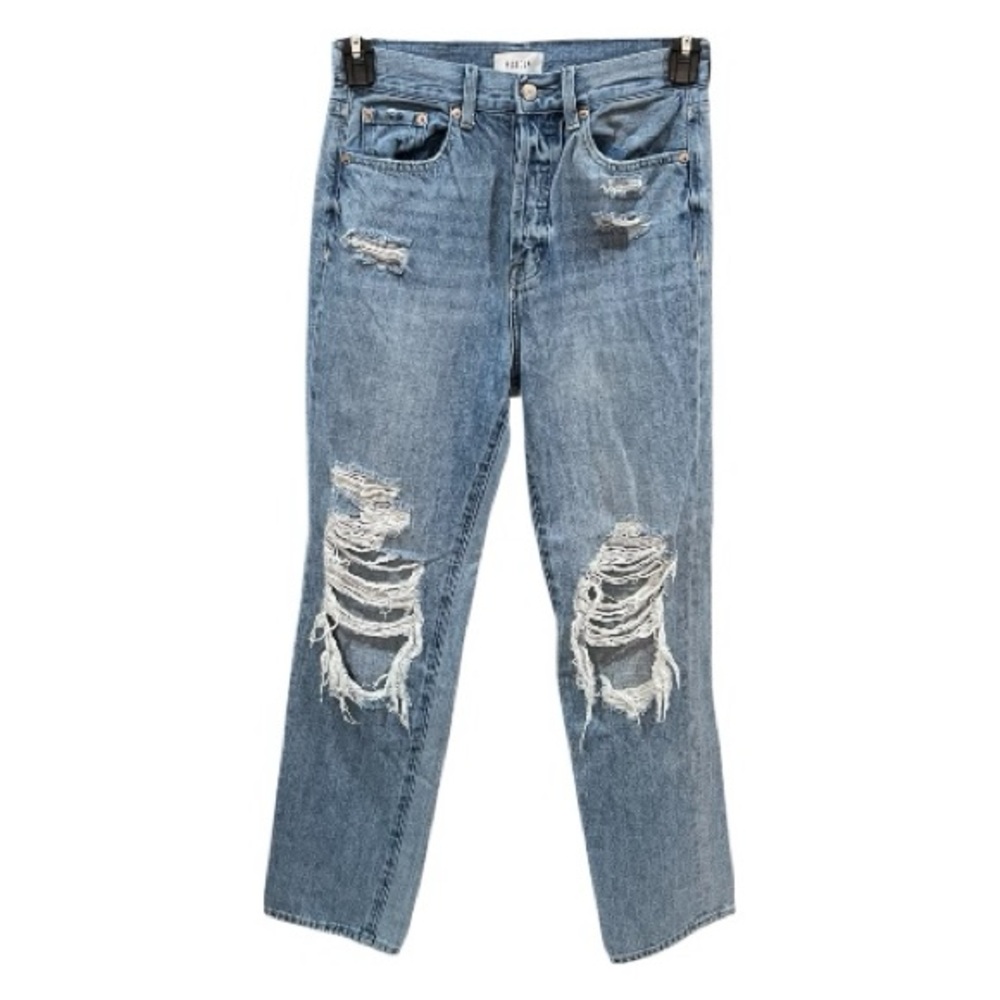 Pistola Cassie High Rise Straight Leg Distressed Jeans Size 26